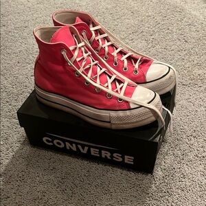 Converse Vibrant Pink High-Tops